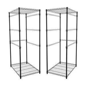 2 Pack 5-Tier Steel Tote Rack - Maximize Space, Declutter, Organization, NSF Certified, Bin Storage for Garage, Pantry, Kitchen, Workspace, 5 Shelves, 31 x 23 x 68, Black 2 Pack 5-Tier Steel Tote Rack - Maximize Space, Declutter, Organization, NSF Certified, Bin Storage for Garage, Pantry, Kitchen, Workspace, 5 Shelves, 31 x 23 x 68, Black