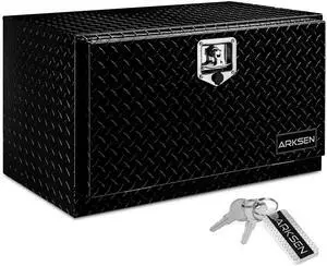 30 x 17 x 18 Inch Underbody Tool Box, Heavy Duty Aluminum Diamond Plate Waterproof Square Storage Organizer Chest with T-Handle Lock & Keys for Pickup Truck, RV & Trailer Black 30 x 17 x 18 Inch Underbody Tool Box, Heavy Duty Aluminum Diamond Plate Waterproof Square Storage Organizer Chest with T-Handle Lock & Keys for Pickup Truck, RV & Trailer Black