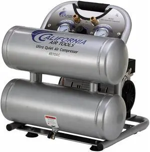 CAT-4610AC Ultra Quiet & Oil-Free 1.0 hp 4.6 gallon Aluminum Twin Tank Electric Portable Air Compressor, Silver CAT-4610AC Ultra Quiet & Oil-Free 1.0 hp 4.6 gallon Aluminum Twin Tank Electric Portable Air Compressor, Silver