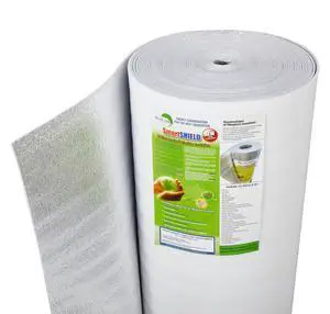 SmartSHIELD -5mm 72" x50ft R15 Reflective Foam Core Insulation roll, Cold and Heat Shield, Radiant Barrier, Thermal Insulation - White / FOIL SmartSHIELD -5mm 72" x50ft R15 Reflective Foam Core Insulation roll, Cold and Heat Shield, Radiant Barrier, Thermal Insulation - White / FOIL