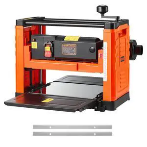 Thickness Planer, Two-Blade, 13-Inch Width Worktable Power Benchtop Planer, 1800W 23500 RPM Powerful Motor, Dual Rollers, Over Protection, Single Speed Woodworking, for Hard & Soft Wood Material Thickness Planer, Two-Blade, 13-Inch Width Worktable Power Benchtop Planer, 1800W 23500 RPM Powerful Motor, Dual Rollers, Over Protection, Single Speed Woodworking, for Hard & Soft Wood Material