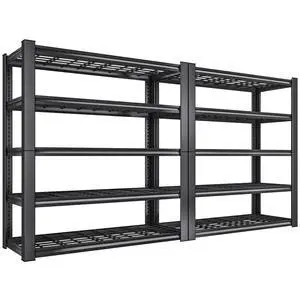2-Pack Commercial Heavy Duty Shelving, 3010 LBS Capacity per Shelf 72" H Industrial Storage Rack, 5-Tier Adjustable Boltless Rivet Metal Shelving Unit for Warehouse Garage Workshop Retail Store 2-Pack Commercial Heavy Duty Shelving, 3010 LBS Capacity per Shelf 72" H Industrial Storage Rack, 5-Tier Adjustable Boltless Rivet Metal Shelving Unit for Warehouse Garage Workshop Retail Store