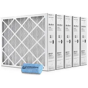 20x25x4 Air Filter Replacement MERV 11, FC100A1037 Pleated HVAC AC Furnace Filters with Cleaning Cloth, 5-Pack (Actual Size: 19.94 x 24.88 x 4.38 Inches) 20x25x4 Air Filter Replacement MERV 11, FC100A1037 Pleated HVAC AC Furnace Filters with Cleaning Cloth, 5-Pack (Actual Size: 19.94 x 24.88 x 4.38 Inches)