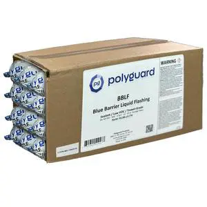 Blue Barrier Liquid Flashing 12-Pack Case of 20oz Sausage Tubes. Weather Resistant Air Barrier System Around Window and Door Installations. Low VOC, Made in The USA Blue Barrier Liquid Flashing 12-Pack Case of 20oz Sausage Tubes. Weather Resistant Air Barrier System Around Window and Door Installations. Low VOC, Made in The USA
