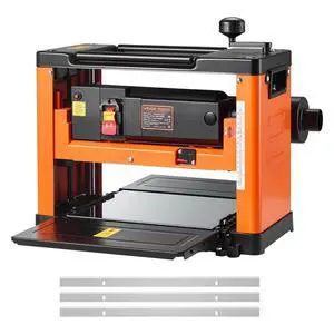 13-Inch Thickness Planer, Three-Blade Power Benchtop Planer, with 2000W 23500 RPM Powerful Motor, Dual Rollers, Over Protection, for Hard Soft Wood Material 13-Inch Thickness Planer, Three-Blade Power Benchtop Planer, with 2000W 23500 RPM Powerful Motor, Dual Rollers, Over Protection, for Hard Soft Wood Material