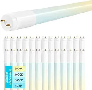 4FT T8 LED Tube Light, Type A+B, 12W/15W/18W/22W, 3000K | 4000K | 5000K | 6500K, Single and Double End Powered, Plug and Play or Ballast Bypass, 2860 Lumens, F32T8, 120-277V, Frosted Cover (24 Pack) 4FT T8 LED Tube Light, Type A+B, 12W/15W/18W/22W, 3000K | 4000K | 5000K | 6500K, Single and Double End Powered, Plug and Play or Ballast Bypass, 2860 Lumens, F32T8, 120-277V, Frosted Cover (24 Pack)