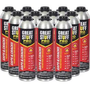 Gaps & Cracks 30 oz Fireblock Foam Insulation Sealant Closed Cell, Polyurethane Expanding Spray Foam Insulates & Seals Gaps Up to 3", Pack of 12 Gaps & Cracks 30 oz Fireblock Foam Insulation Sealant Closed Cell, Polyurethane Expanding Spray Foam Insulates & Seals Gaps Up to 3", Pack of 12