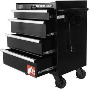 27-Inch Rolling Tool Cabinet with 4 Drawers - Mobile Tool Chest with Ball Bearing Slides and Fully Extendable Drawers for Garage Storage 27-Inch Rolling Tool Cabinet with 4 Drawers - Mobile Tool Chest with Ball Bearing Slides and Fully Extendable Drawers for Garage Storage