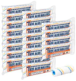 True Blue 4" Professional Paint Roller Covers, 4 Inch, Best for All Types of Painting Surfaces, Refill Bulk Pack (400, 3/8" Nap) True Blue 4" Professional Paint Roller Covers, 4 Inch, Best for All Types of Painting Surfaces, Refill Bulk Pack (400, 3/8" Nap)
