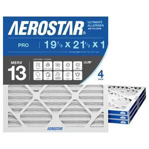 19 7/8x21 1/2x1 MERV 13 High Efficiency Pleated Air Filter, 12-Pack, Electrostatic AC Furnace HVAC Replacement, Captures Smoke Bacteria Allergy Dust Pollen Pet Dander (19.875x21.5x0.75) 19 7/8x21 1/2x1 MERV 13 High Efficiency Pleated Air Filter, 12-Pack, Electrostatic AC Furnace HVAC Replacement, Captures Smoke Bacteria Allergy Dust Pollen Pet Dander (19.875x21.5x0.75)