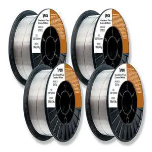 (4 Pack) PGN Flux Core Welding Wire - E71T-11.030 Inch, 10 Pound Spool - Gasless Mild Steel Welding Wire with Low Splatter - For All Position Arc Welding (4 Pack) PGN Flux Core Welding Wire - E71T-11.030 Inch, 10 Pound Spool - Gasless Mild Steel Welding Wire with Low Splatter - For All Position Arc Welding