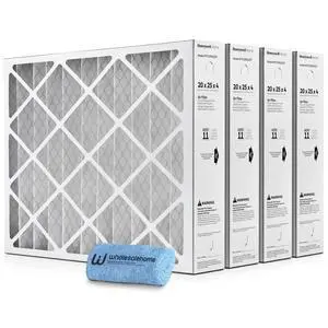 20x25x4 Air Filter Replacement MERV 11, FC100A1037 Pleated HVAC AC Furnace Filters with Cleaning Cloth, 4-Pack (Actual Size: 19.94 x 24.88 x 4.38 Inches) 20x25x4 Air Filter Replacement MERV 11, FC100A1037 Pleated HVAC AC Furnace Filters with Cleaning Cloth, 4-Pack (Actual Size: 19.94 x 24.88 x 4.38 Inches)