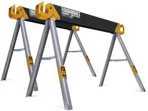 Folding Sawhorse, Durable & Adjustable Portable Jobsite Work Support with 2x4 Lumber Compatibility for Construction, 2 Pack (TB-C500-2) Folding Sawhorse, Durable & Adjustable Portable Jobsite Work Support with 2x4 Lumber Compatibility for Construction, 2 Pack (TB-C500-2)