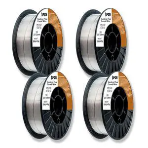 (4 Pack) PGN Flux Core Welding Wire - E71T-11.035 Inch, 10 Pound Spool - Gasless Mild Steel Welding Wire with Low Splatter - For All Position Arc Welding (4 Pack) PGN Flux Core Welding Wire - E71T-11.035 Inch, 10 Pound Spool - Gasless Mild Steel Welding Wire with Low Splatter - For All Position Arc Welding