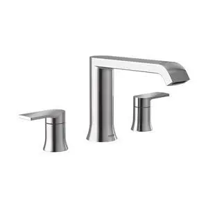 T908 Genta LX Two-Handle Deck Mounted Modern Roman Tub Faucet, Valve Required, Chrome T908 Genta LX Two-Handle Deck Mounted Modern Roman Tub Faucet, Valve Required, Chrome
