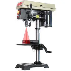 10-Inch Drill Press 6.2 Amp 3/4 HP Bench Drill Press 5-Speed Benchtop Drilling Machine with LED Work Light 10-Inch Drill Press 6.2 Amp 3/4 HP Bench Drill Press 5-Speed Benchtop Drilling Machine with LED Work Light