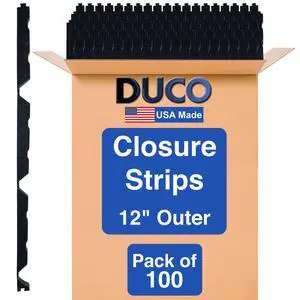 Duco R Panel Foam Closure Strips 3ft Long, 12" Rib Spacing - 100 Pack of USA-Made Black Outer Foam Closure Strips for Metal Roofing Panels - Blocks Gaps, Moisture, Noise, & Dust (No Adhesive) Duco R Panel Foam Closure Strips 3ft Long, 12" Rib Spacing - 100 Pack of USA-Made Black Outer Foam Closure Strips for Metal Roofing Panels - Blocks Gaps, Moisture, Noise, & Dust (No Adhesive)