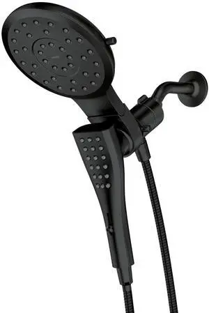 Verso Round Rain Showerhead and Handshower Combination with Infiniti Dial and Magnetix Docking, 60" Hose, Matte Black, 220C2EPBL Verso Round Rain Showerhead and Handshower Combination with Infiniti Dial and Magnetix Docking, 60" Hose, Matte Black, 220C2EPBL