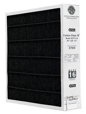 X7935 20x20x5 Healthy Climate Carbon-Clean MERV 16 Filter Bundle with Same Day Supply Filter Change Reminder Magnet (1-Pack) X7935 20x20x5 Healthy Climate Carbon-Clean MERV 16 Filter Bundle with Same Day Supply Filter Change Reminder Magnet (1-Pack)