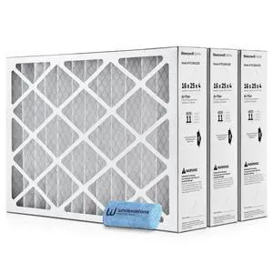 16x25x4 Air Filter Replacement MERV 11, FC100A1029 Pleated HVAC AC Furnace Filters with Cleaning Cloth, 3-Pack (Actual Size: 15.94 x 24.86 x 4.38 Inches) 16x25x4 Air Filter Replacement MERV 11, FC100A1029 Pleated HVAC AC Furnace Filters with Cleaning Cloth, 3-Pack (Actual Size: 15.94 x 24.86 x 4.38 Inches)