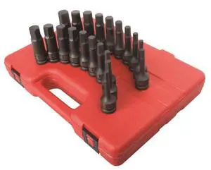 2637, 1/2" Drive Master Impact Hex Driver Set, 20Piece, SAE/Metric, 1/4" - 3/4", 6mm - 19mm, Cr-Mo Steel, Dual Size Markings, Heavy Duty Storage Case, Meets ANSI Standards 2637, 1/2" Drive Master Impact Hex Driver Set, 20Piece, SAE/Metric, 1/4" - 3/4", 6mm - 19mm, Cr-Mo Steel, Dual Size Markings, Heavy Duty Storage Case, Meets ANSI Standards