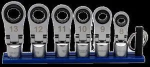 6 PC. 12PT Nano Flex Offset RATCHETING Attachment Set - 3/8" Drive (8-13MM) 6 PC. 12PT Nano Flex Offset RATCHETING Attachment Set - 3/8" Drive (8-13MM)