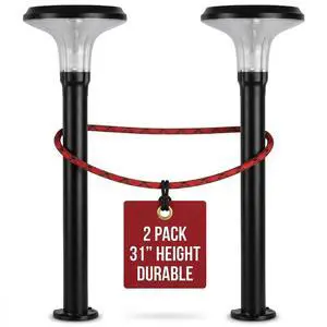 Vantage Bollard Solar Pathway Light, Black Aluminum, Large 10" Diameter, 31" Tall Height, UltraBright 200 Lumens, Warm White 2700K LED, Waterproof Outdoor Landscape, 314B50000 (2 Pack) Vantage Bollard Solar Pathway Light, Black Aluminum, Large 10" Diameter, 31" Tall Height, UltraBright 200 Lumens, Warm White 2700K LED, Waterproof Outdoor Landscape, 314B50000 (2 Pack)