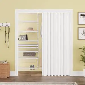 60" x 80" Double Walled PVC Accordion Door Interior with Full-Side Strong Magnetic Strip, Soundproof Accordion Folding Door for Doorway Closet RV Kitchen Bathroom, Sturdy & Easy to Install, Trimmable 60" x 80" Double Walled PVC Accordion Door Interior with Full-Side Strong Magnetic Strip, Soundproof Accordion Folding Door for Doorway Closet RV Kitchen Bathroom, Sturdy & Easy to Install, Trimmable