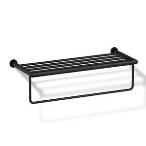 Towel Rack by, Bathroom Towel Shelf Hotelier, Kumin Collection, Matte Black, K-24552-BL Towel Rack by, Bathroom Towel Shelf Hotelier, Kumin Collection, Matte Black, K-24552-BL