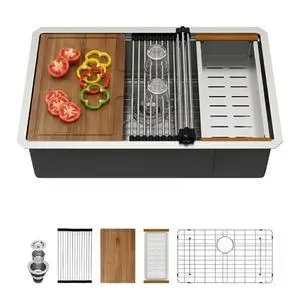 30 Inch Undermount Kitchen Sink T304 Stainless Steel Kitchen Sink | 30x19x9 Inch Single Bowl Integrated Ledge Deep Bowl Handmade Under Counter Sink 30 Inch Undermount Kitchen Sink T304 Stainless Steel Kitchen Sink | 30x19x9 Inch Single Bowl Integrated Ledge Deep Bowl Handmade Under Counter Sink