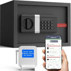 FORFEND Smart Home Safes | WiFi Safe Box App Unlock/Alarm | Voice Control, Kidnap SOS Alarm, Tamper Detect, Frozen Mode | Money Security Lockbox History Track | Digital Caja Fuerte Remote Live Monitor FORFEND Smart Home Safes | WiFi Safe Box App Unlock/Alarm | Voice Control, Kidnap SOS Alarm, Tamper Detect, Frozen Mode | Money Security Lockbox History Track | Digital Caja Fuerte Remote Live Monitor