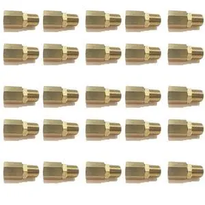 Brass Male Swivel Adapter 1/4" NPT Fuel/AIR/Water/Oil/Gas WOG (Qty 25) Brass Male Swivel Adapter 1/4" NPT Fuel/AIR/Water/Oil/Gas WOG (Qty 25)