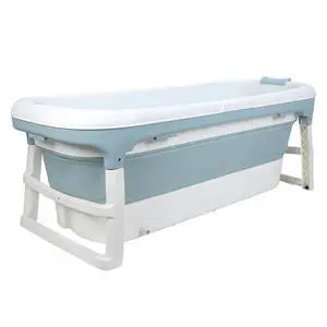 Portable Bathtub, 58/56/50/46 Inch Collapsible Bathtub, Freestanding Foldable Bath Tub for Adults, Folding Tub for Shower, Hot Bath, Ice Bath Blue-B-130cm Portable Bathtub, 58/56/50/46 Inch Collapsible Bathtub, Freestanding Foldable Bath Tub for Adults, Folding Tub for Shower, Hot Bath, Ice Bath Blue-B-130cm