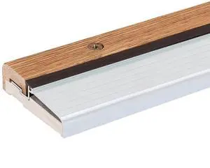 Oak & Aluminum Adjustable Threshold 3 5/8" Wide Adjustable from 1 1/8" to 1 1/2" High (72" Long Silver) Oak & Aluminum Adjustable Threshold 3 5/8" Wide Adjustable from 1 1/8" to 1 1/2" High (72" Long Silver)