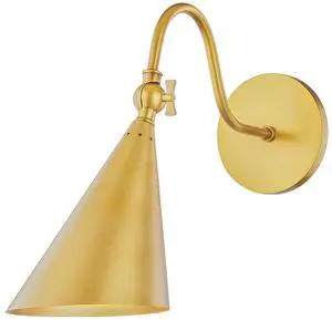 Mitzi H285101-AGB Lupe Wall Sconce, Brass Mitzi H285101-AGB Lupe Wall Sconce, Brass