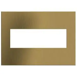 Legrand Brushed Satin Brass, 3-Gang Wall Plate, AWC3GBSB4 Legrand Brushed Satin Brass, 3-Gang Wall Plate, AWC3GBSB4