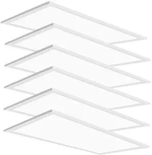 2x4 LED Flat Panel Light,6 Pack,7800LM LED Ceiling Light Fixture,0-10V Dimmable,5000K Daylight White Recessed Edge-Lit Troffer Fixture,ETL Certificated,Works from 110-277V AC 2x4 LED Flat Panel Light,6 Pack,7800LM LED Ceiling Light Fixture,0-10V Dimmable,5000K Daylight White Recessed Edge-Lit Troffer Fixture,ETL Certificated,Works from 110-277V AC