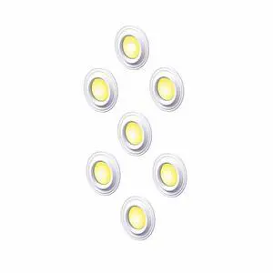 9 in. OD Primed White Paintable Goof Trim Ring for Recessed Can Lighting, 5 in. Inner Diameter Polyurethane Ceiling Medallion for Down Light Trim Repair Pack of 7 9 in. OD Primed White Paintable Goof Trim Ring for Recessed Can Lighting, 5 in. Inner Diameter Polyurethane Ceiling Medallion for Down Light Trim Repair Pack of 7
