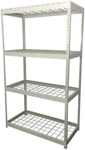 Garage Shelving Unit - Storage Shelf that Holds 300 Pounds Per Shelf Rack - All Steel Shelves for Storage - Easy to Assemble Shelving Storage, Garage Shelf, White (24" x 48" x 84") Garage Shelving Unit - Storage Shelf that Holds 300 Pounds Per Shelf Rack - All Steel Shelves for Storage - Easy to Assemble Shelving Storage, Garage Shelf, White (24" x 48" x 84")