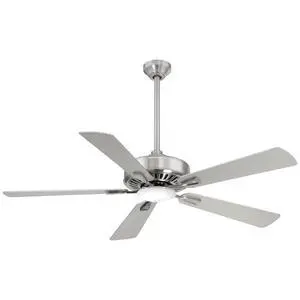 F556L-BN Contractor LED 52" 5-Blade LED Ceiling Fan in Brushed Nickel Finish with Silver Blades with Etched Lens F556L-BN Contractor LED 52" 5-Blade LED Ceiling Fan in Brushed Nickel Finish with Silver Blades with Etched Lens