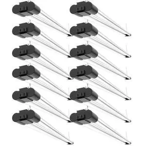 Sunco 12 Pack LED Shop Lights for Workshop 4FT, Linkable Garage Lighting, 4500 LM, 40W (150W Equivalent), 5000K Daylight, Surface + Suspension Mount, 48 Inch Integrated Fixture, Black Sunco 12 Pack LED Shop Lights for Workshop 4FT, Linkable Garage Lighting, 4500 LM, 40W (150W Equivalent), 5000K Daylight, Surface + Suspension Mount, 48 Inch Integrated Fixture, Black