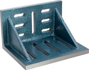 Machinist's Slotted Webbed Angle Plate, Cast Iron, 10" × 8" × 6" Machinist's Slotted Webbed Angle Plate, Cast Iron, 10" × 8" × 6"