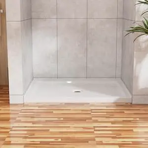 32 "x48" Shower Base - Durable, non-slip, ABS material, quick installation, universal bathroom design, enhance the bathing experience No Drain Set. (White, 32" x 48") 32 "x48" Shower Base - Durable, non-slip, ABS material, quick installation, universal bathroom design, enhance the bathing experience No Drain Set. (White, 32" x 48")