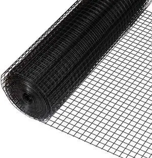Hardware Cloth with 1-Inch Grid, 16 Gauge Black Vinyl Coated Welded Fence Mesh Roll for Home and Garden Fence and Pet Enclosures Protect (24 Inch x 100 ft.) Hardware Cloth with 1-Inch Grid, 16 Gauge Black Vinyl Coated Welded Fence Mesh Roll for Home and Garden Fence and Pet Enclosures Protect (24 Inch x 100 ft.)