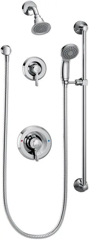 T8342EP15 Commercial Posi-Temp Pressure Balancing Eco-Performance Shower and Handshower Trim, Valve Required,s, Chrome T8342EP15 Commercial Posi-Temp Pressure Balancing Eco-Performance Shower and Handshower Trim, Valve Required,s, Chrome