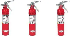B417, 2.5lb ABC Dry Chemical Class A B C Fire Extinguisher, with Wall Bracket (3-Pack) B417, 2.5lb ABC Dry Chemical Class A B C Fire Extinguisher, with Wall Bracket (3-Pack)