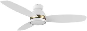 52" Low Profile Ceiling Fan with Dimmable LED Light, Modern Ceiling Fan with reversible DC motor, Smart Ceiling Fan Controlled by APP, Remote, Google Home, Alexa and Siri Shortcut, White 52" Low Profile Ceiling Fan with Dimmable LED Light, Modern Ceiling Fan with reversible DC motor, Smart Ceiling Fan Controlled by APP, Remote, Google Home, Alexa and Siri Shortcut, White