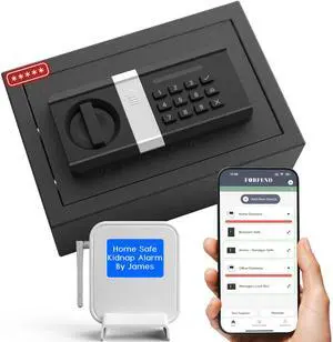 FORFEND Smart Home Safes | WiFi Safe Box App Unlock/Alarm | Voice Control, Kidnap SOS Alarm, Tamper Detect, Frozen Mode | Money Security Lockbox History Track | Digital Caja Fuerte Remote Live Monitor FORFEND Smart Home Safes | WiFi Safe Box App Unlock/Alarm | Voice Control, Kidnap SOS Alarm, Tamper Detect, Frozen Mode | Money Security Lockbox History Track | Digital Caja Fuerte Remote Live Monitor