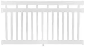 Cheshire Porch and Deck Railing Kit Vinyl Railing Kit for Decks, Porches, Balconies, and More, Versatile Outdoor Railing (White, 42" X 6') Cheshire Porch and Deck Railing Kit Vinyl Railing Kit for Decks, Porches, Balconies, and More, Versatile Outdoor Railing (White, 42" X 6')