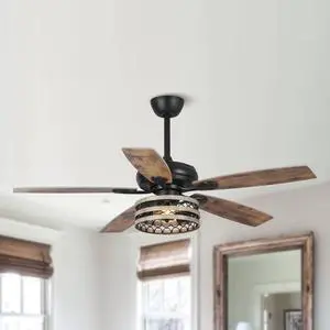 Ceiling Fans with Lights and Remote, 52 Inch Farmhouse Ceiling Fan with Light for Bedroom Living Room, Black Outdoor Ceiling Fans for Patios Covered, 3 Speeds, Reversible Airflow Ceiling Fans with Lights and Remote, 52 Inch Farmhouse Ceiling Fan with Light for Bedroom Living Room, Black Outdoor Ceiling Fans for Patios Covered, 3 Speeds, Reversible Airflow